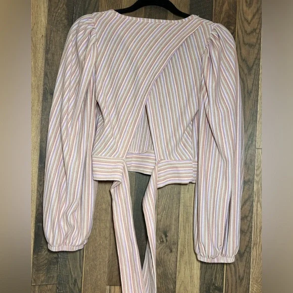 Free People Orchid Rain Back Wrap Top XS - Picture 4 of 7